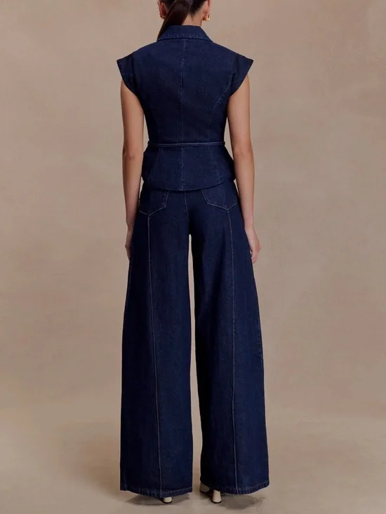 NWT Meshki Beatrix High Rise Wide Leg Denim Jeans - Size 23 - Picture 2 of 8